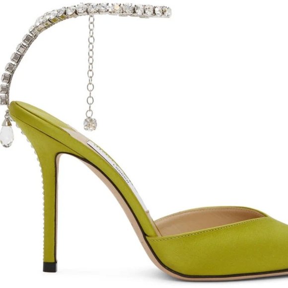 Jimmy Choo Shoes - Jimmy Choo Green Saeda 100 Pumps